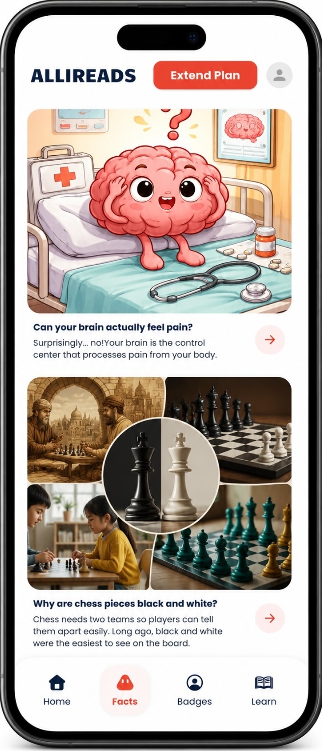AlliReads facts screen