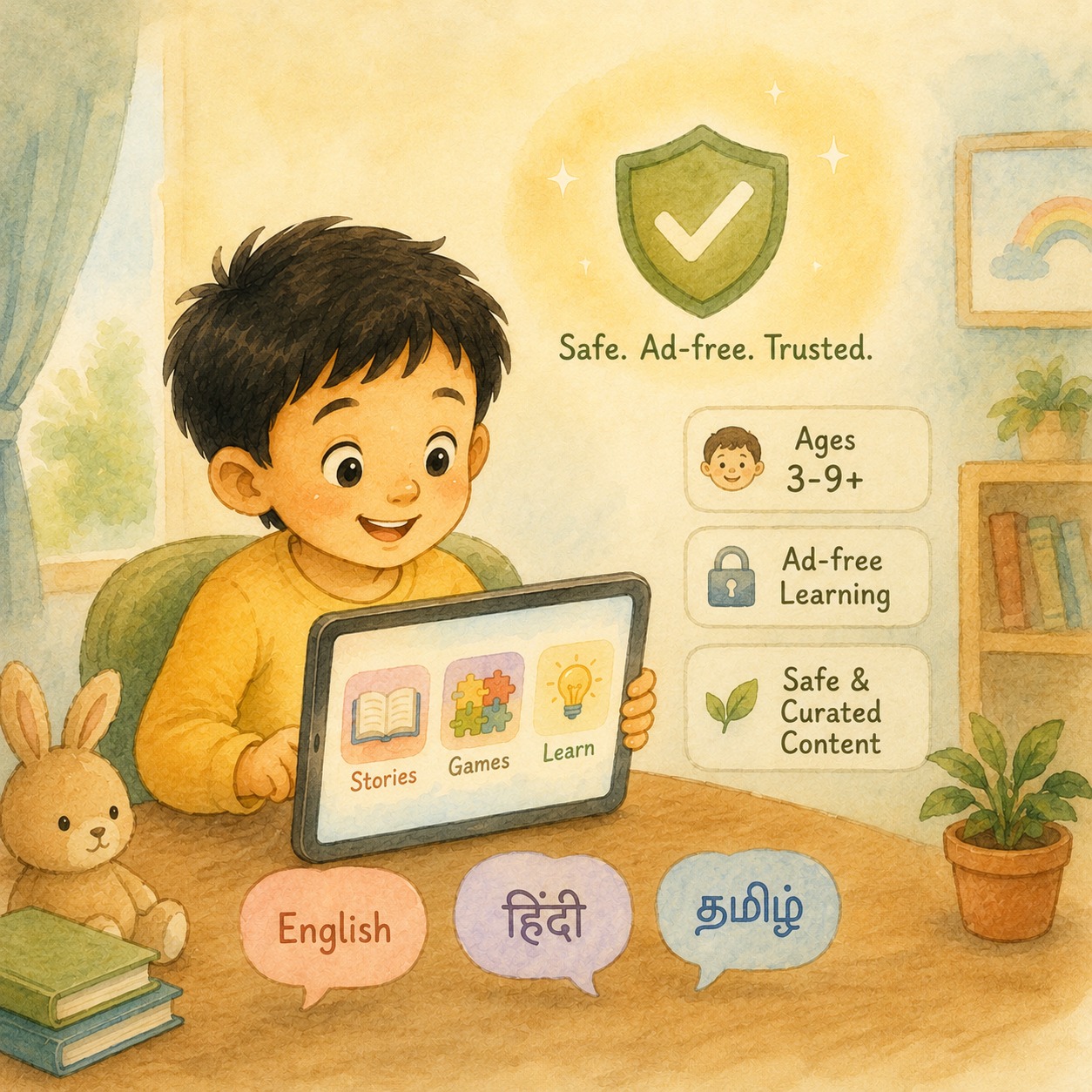 Kids learning safely