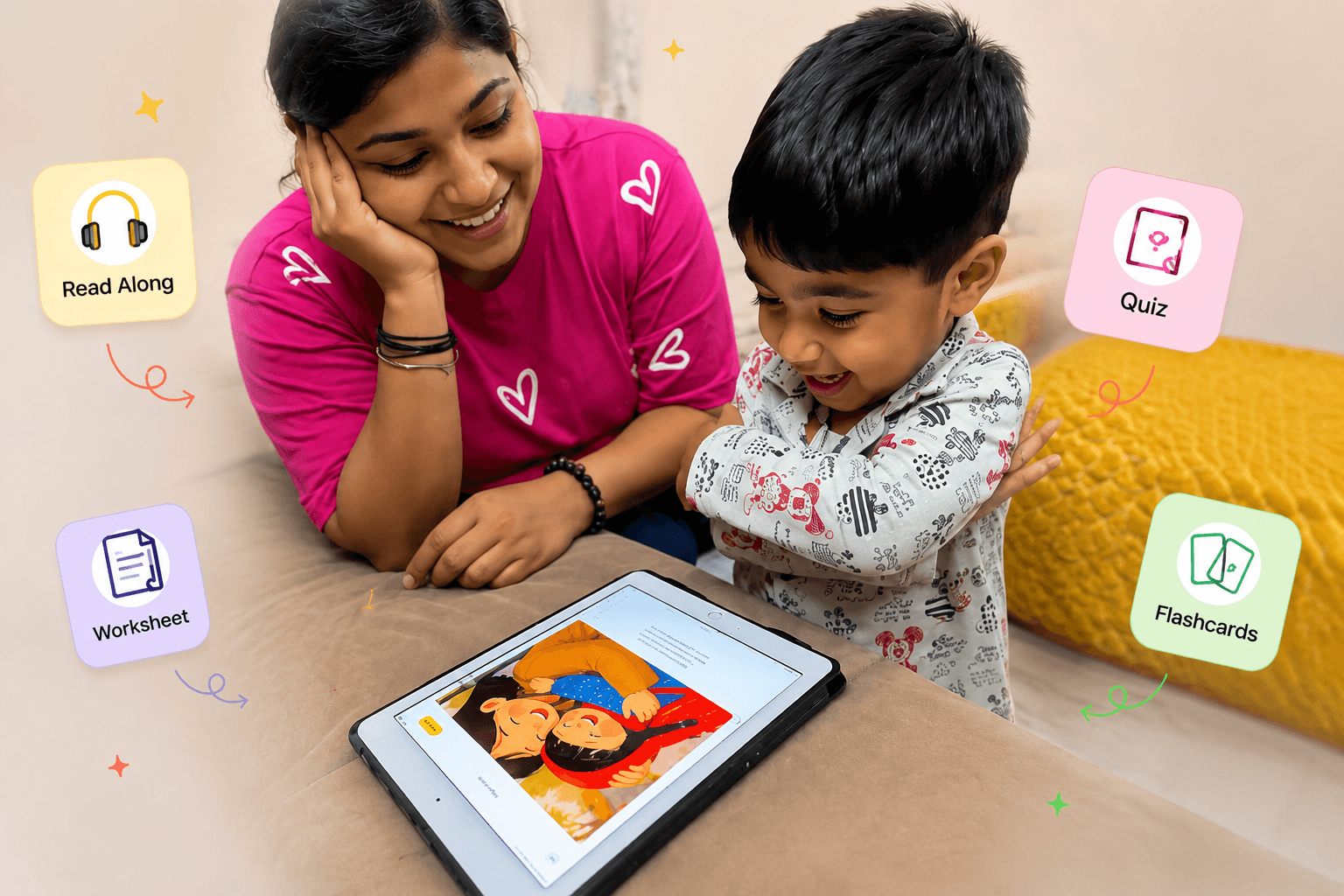Child using AlliReads app